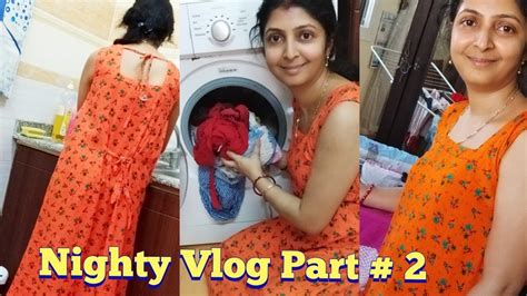 Desi Cleaning Vlog in Nighty 